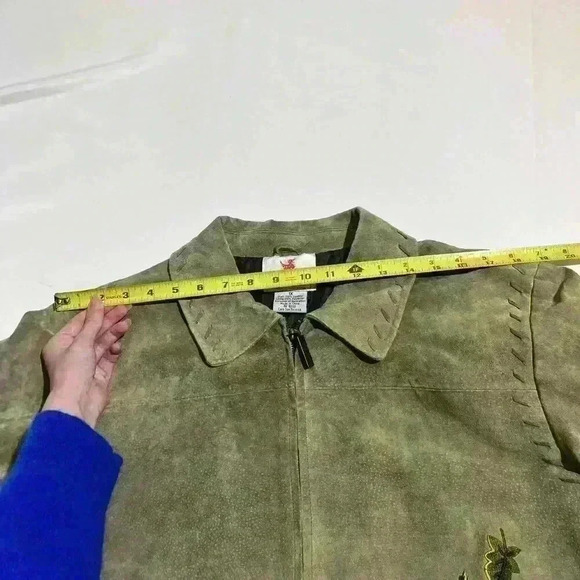 Vintage Quacker Factory Harvest Zip Halloween Pumpkin Leather Jacket Womens 1X - Picture 6 of 15